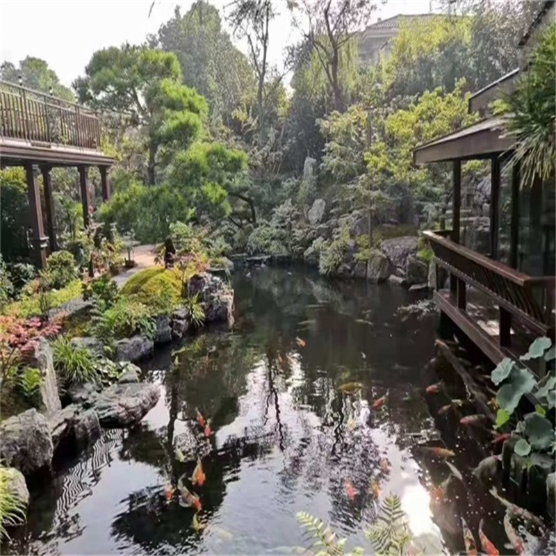 乐山庭院假山鱼池样式